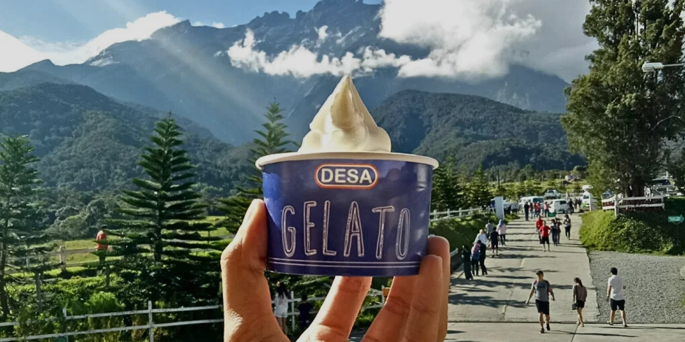 Indulge in Desa’s original gelato, a smooth and creamy treat that’s perfect for enjoying the fresh highland air of Kundasang. (Photo by: Khairi Hamidun)