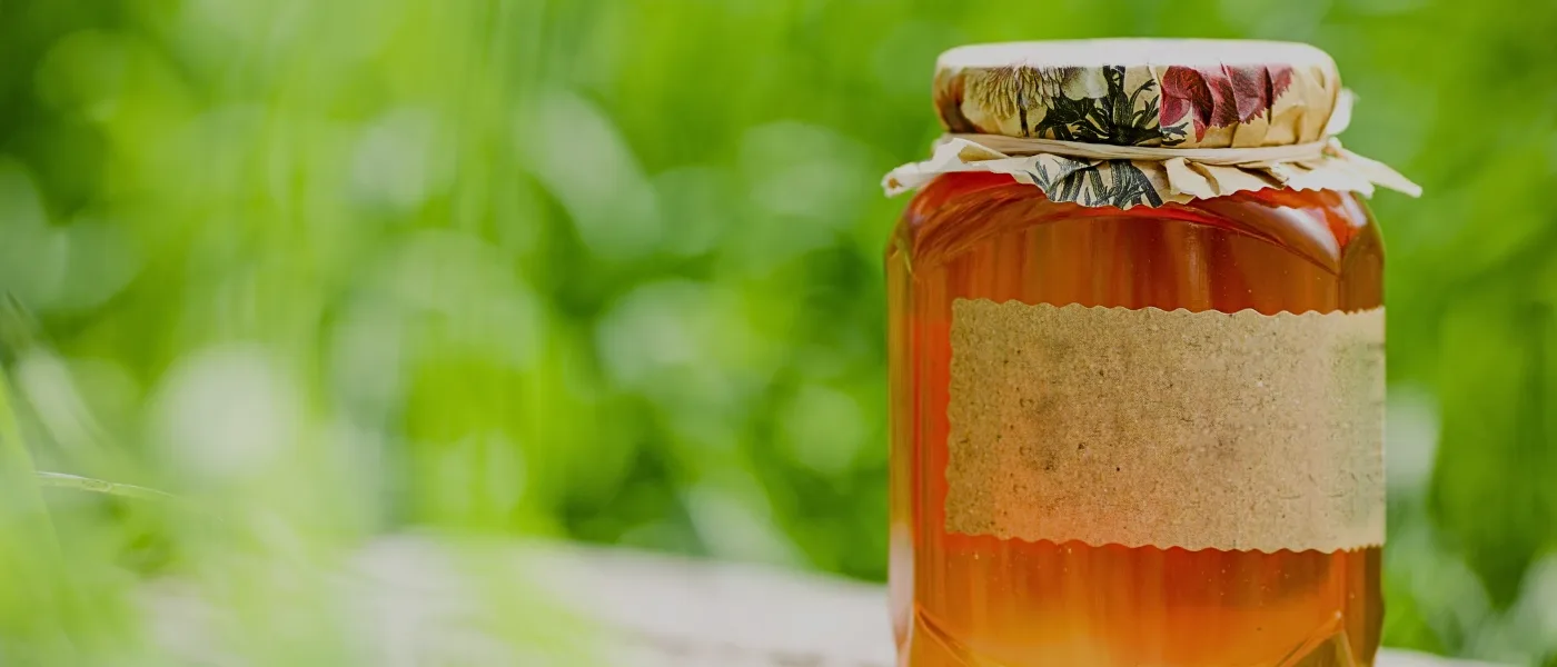 Bottle of natural mountain honey from Kundasang, harvested in the cool highlands of Sabah