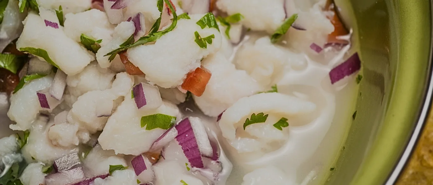 Fresh hinava, a traditional Kadazan-Dusun dish from Kundasang made with raw fish, lime juice, onions, and chili