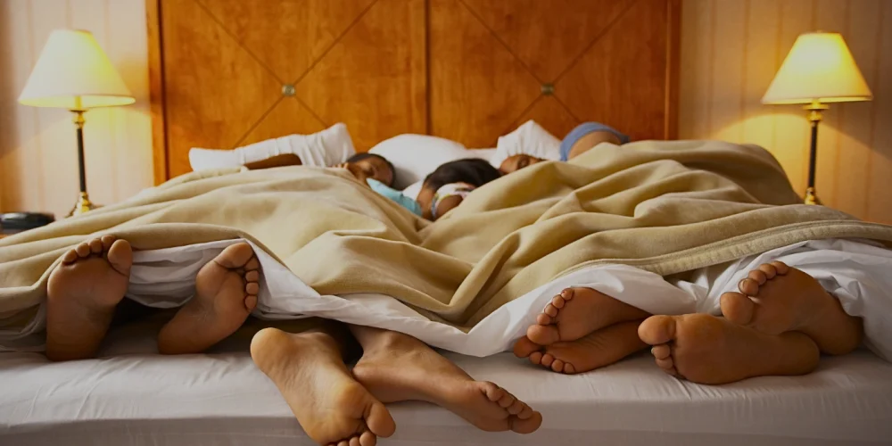 family resting in one of kundasang top's hotels- where to stay in kundasang