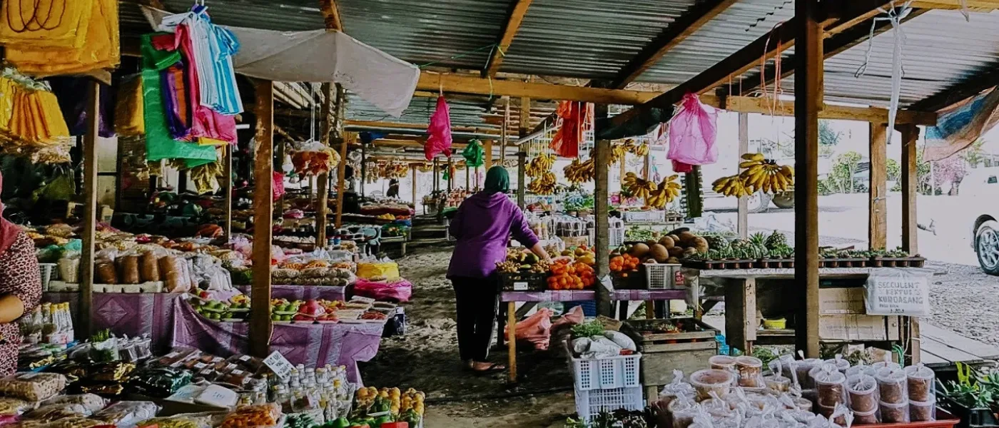 View of Kundasang market, Sabah